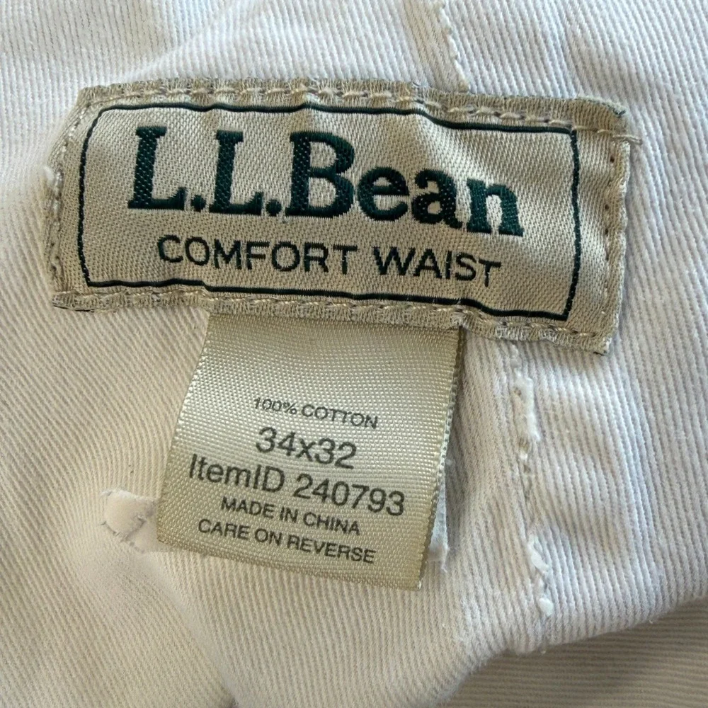 LL‎ Bean Comfort Waist Khaki Cargo Pants Mens 33x30 Gorpcore Dadcore Cotton